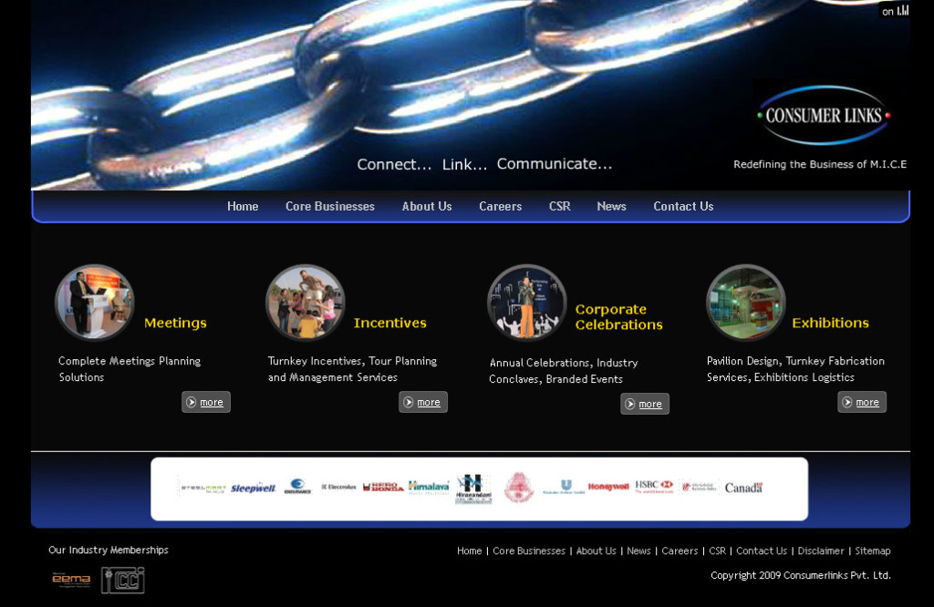 event management company website